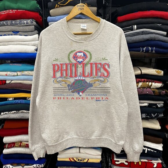 Vintage Philadelphia Phillies 1993 World Series Champions Sweatshirt MLB Shirt - Picture 1 of 2